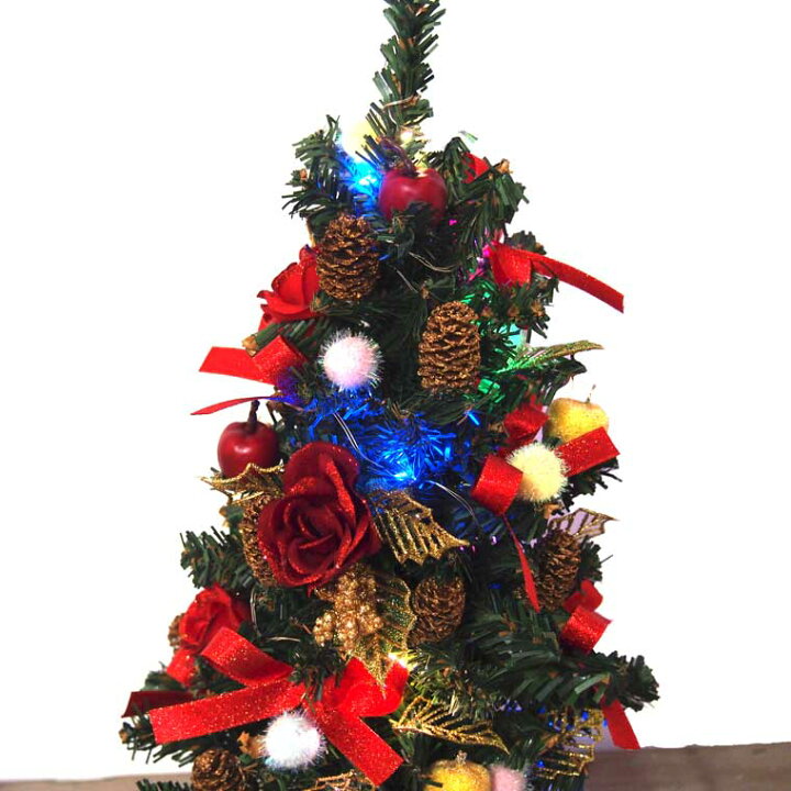 市場 クリスマスツリーセット90cmホワイト 北欧 豪華 ライト付き 光る 光源 ファイバーツリー テーブル 電飾 Led オーナメントセット 卓上 おしゃれ 光ファイバー