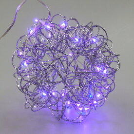 LEDキラキララメワイヤークリスマスボールスタンド おしゃれ かわいい 北欧 卓上 テーブル 飾り 装飾 店舗装飾 置物 壁掛け 雑貨 LEDライト 電飾 電池式 ボール グリッター キラキラ インテリア ディスプレイ
