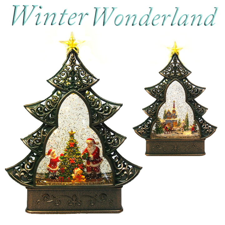 楽天市場 Ledクリスマスミュージックウィンターワンダーランドクリスマスツリースタンド 卓上 テーブル 雑貨 置物 Ledライト 北欧 玄関 部屋 おしゃれ かわいい 豪華 サンタ 馬車 教会 雪 スノーイング アンティーク 上品 キラキラ 電池式 音楽 メロディ 雪 星 スター