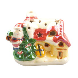 【200円均一】LEDセラミッククリスマスサンタツリー パールハウス クリスマス おしゃれ かわいい 小さい 北欧 卓上 飾り 装飾 置物 雑貨 LEDライト 電池式 インテリア ディスプレイ デコレーション ライトハウス お買得