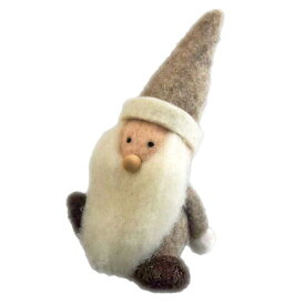 ウールおすわりサンタ ブラウン クリスマス おしゃれ かわいい 北欧 羊毛 卓上 飾り 装飾 置物 小物 雑貨 サンタクロース ふわふわ インテリア 癒し系 クリスマス アンティーク 人形 ぬいぐるみ