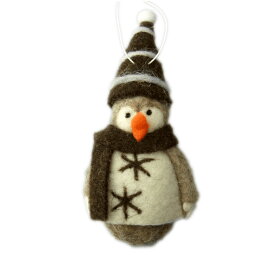 【B3】クリスマスオーナメント ペンギン クリスマスツリー ウール 羊毛 温かい かわいい おしゃれ 北欧 ナチュラル 飾り 装飾 雑貨 ハンギング デコレーション インテリア