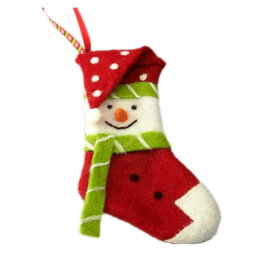 【A4】クリスマスオーナメント ソックススノーマン クリスマスツリー ウール 羊毛 温かい かわいい おしゃれ 北欧 ナチュラル 飾り 装飾 雑貨 ハンギング デコレーション インテリア