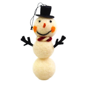 クリスマスオーナメント シックスノーマン クリスマスツリー ウール 羊毛 かわいい おしゃれ 北欧 ナチュラル 飾り 装飾 雑貨 ハンギング デコレーション インテリア 三段 雪だるま レトロ