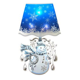 クリスマスウォールランプ スノーマンブルー ウォールライト おしゃれ かわいい 北欧 玄関 卓上 デスク 飾り 装飾 壁 雑貨 LEDライト 電飾 電池式 インテリア ディスプレイ アンティーク