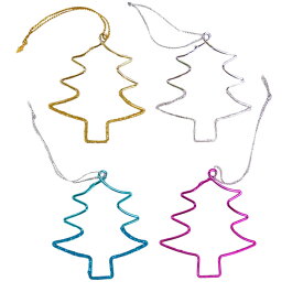 【F3】メタルワイヤーラメクリスマスツリーオーナメント ゴールド クリスマス クリスマスオーナメント オーナメント 北欧 アンティーク おしゃれ かわいい 小物 雑貨 飾り付け 飾り 装飾 クリスマスツリー
