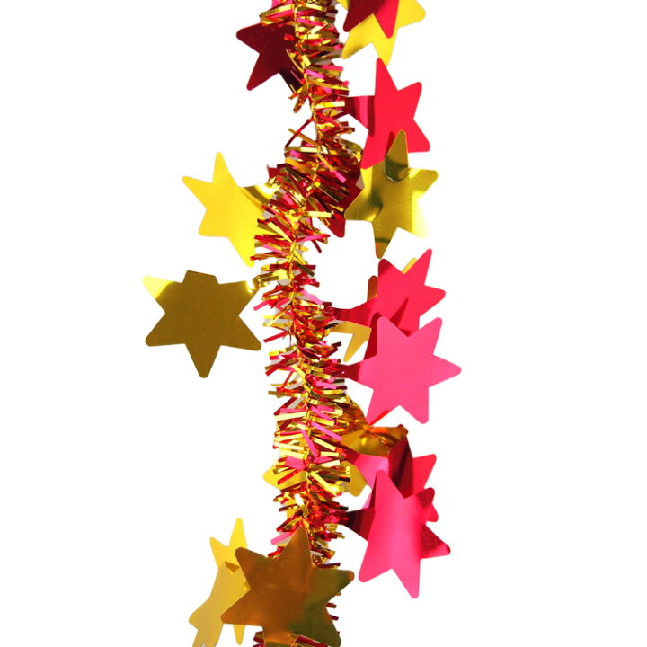 楽天市場 クリスマスパーティーモール180cmスターゴールド レッド３本セット クリスマス パーティー オーナメント クリスマスツリー 雑貨 飾り付け 飾り 装飾 演出 室内 壁掛け 壁飾り 天井飾り パーティー モール イベント デコレーション インテリア ハロウィン