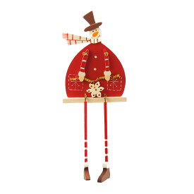 【スーパーDEAL10%P還元 11/12 9:59まで】ウッドクリスマス足ぶらぶらスノーマン クリスマス おしゃれ かわいい 北欧 木製 ナチュラル 温かい 卓上 テーブル 飾り 装飾 置物 小物 雑貨 スノーマン インテリア ディスプレイ アンティーク デコレーション