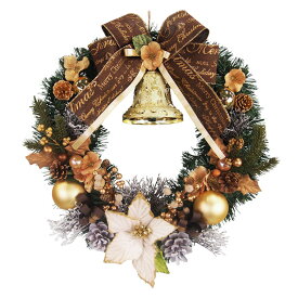 【楽天イーグルス感謝祭 当店最大P15倍】クリスマスリース 40cm レッド ゴールド ブルー 玄関 ドア おしゃれ 手作り 北欧 大きい モダン シック 屋内 屋外 ナチュラル 青 上品 高級 豪華 ゴージャス 飾り 装飾 店舗 壁 天然素材 花 造花 国産 神戸クラフト