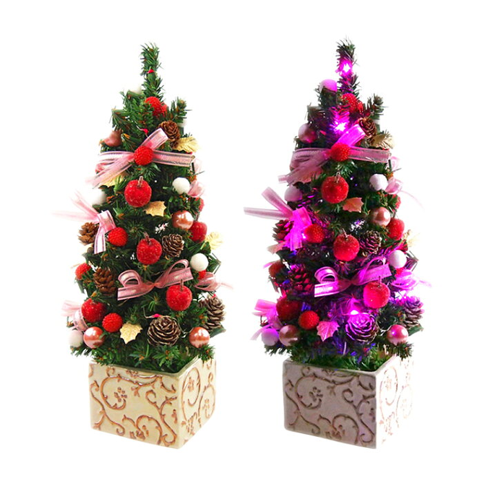 楽天市場 Ledミニクリスマスツリー33cmピンク クリスマスツリー 卓上 置物 テーブル あす楽 北欧 おしゃれ 小さい 小さめ かわいい Led ライト 光る オーナメント 足元 高級 豪華 上品 装飾 セット 飾り 天然素材 自然素材 造花 ギフト ミニツリー イルミネーション 電池