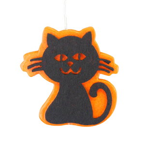 【マラソン限定最大2000円OFFクーポン配布】ハロウィンフェルトキャットオーナメント 猫 ねこ 化け猫 おしゃれ かわいい ドア 玄関 卓上 ハロウィーン 飾り 飾り付け 装飾 店舗装飾 雑貨 小物