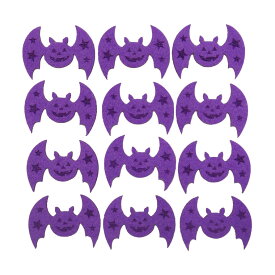 ハロウィンフェルトコウモリ12枚セット オレンジ&パープル&ブラック こうもり 小さい かわいい 資材 手芸 工作 パーツ 手作り アレンジ DIY 飾り付け 装飾 店舗 雑貨 小物 秋 かぼちゃ パーティー デコレーション ハロウィン