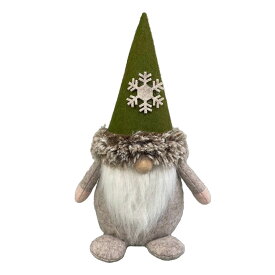 【マラソン限定★最大2000円OFFクーポンあり】ファブリックトムテスタンド ベージュ&グリーン&ブラウン 人形 北欧 部屋 玄関 店内 おしゃれ 室内 豪華 コンパクト 飾り 装飾 インテリア デコレーション ギフト ぬいぐるみ プレゼント 置物 雑貨