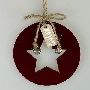 【在庫処分お買い得】ウッドくりぬきスターオーナメント 全3色 レッド&ブルー&ピンク ウィンター 結晶 クリスマス 雑貨 雪 置物 木 雪だるま 飾り 冬 おしゃれ ホワイト 装飾 壁 ハンキング