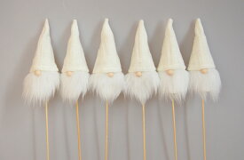 【マラソン限定最大2000円OFFクーポンあり】【在庫処分お買い得】トムテピック 6本セット 全3色 レッド&ホワイト&グレー クリスマスインテリア クリスマス雑貨 かわいい 飾り 装飾 パーティー クリスマス