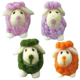 ウールミニシープ ピンク クリスマス おしゃれ かわいい 北欧 羊毛 温かい 卓上 テーブル 飾り 装飾 置物 小物 小さい ミニ 雑貨 羊 ふわふわ もこもこ インテリア デコレーション クリスマス