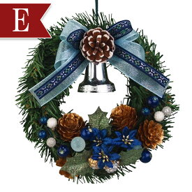 クリスマスリース 15cm レッド ゴールド ブルー ホワイト ブラウン 玄関 部屋 北欧 赤 おしゃれ 飾り 装飾 かわいい 小さめ ドア 壁掛け デコレーション 天然素材 花 造花 インテリア クリスマスリース 国産