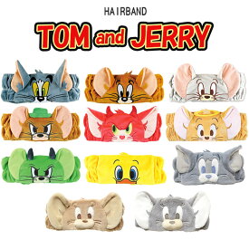 トムとジェリー ヘアバンド キャラクター ヘアーバンド トム ジェリー タフィー マッスル アヒルの子 悪魔トム 天使ジェリー フェイスヘアバンド トムジェリ 洗顔 プレゼント ギフト 子供 大人 ティーズファクトリー