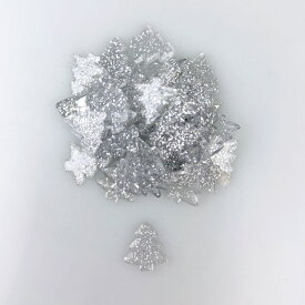 【最大500円OFFクーポン★5/9(土)20:00-5/16(土)01:59】プラスチックラメツリーパーツ 36個セット ゴールド シルバー 2色 クリスマスツリー インテリア クリスマス雑貨 かわいい 手芸 装飾ハンドメイド パーティー