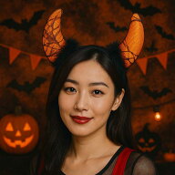 ハロウィンカチューシャ ケモミミホーンオレンジ デビル おしゃれ かわいい 雑貨 小物 鬼 髪飾り ヘッド…