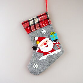 クリスマスオーナメント 手作りキット フェルトソックス サンタクロース スノーマン 子供 工作 DIY 北欧 簡単 キット おしゃれ かわいい 玄関 クリスマス イベント パーティ 飾り付け 装飾 材料 林檎 素材 インテリア 雑貨 ハンドメイド リース 手作り
