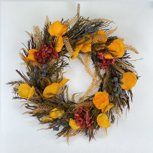 【在庫処分お買い得】フラワーリース 35ccm 46cm Lサイズ 3Lサイズ ナチュラルリース ドライフラワー 玄関 ドア 天然素材 自然素材 オールシーズン 秋 インテリア ローズ 母の日 お花 大きい 大