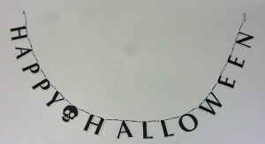 【在庫処分お買い得】ハロウィンガーランドフラッグ オレンジ ブラック ウィッチ シンプル シック 子供 ハロウィン雑貨 かわいい 飾り 装飾 壁掛け インテリア パーティー 可愛い フクロウ