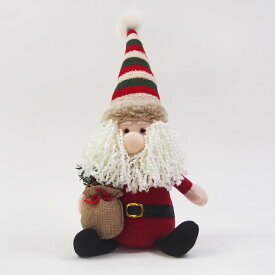 【在庫処分お買い得】もさもさサンタ おすわり ぬいぐるみ 全2色 レッド グリーン クリスマス 北欧 冬 おしゃれ かわいい 卓上 テーブル 飾り 装飾 置物 小物 雑貨 プレゼント ギフト 店内 サンタクロース
