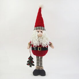 【在庫処分お買い得】ステッキ持ちサンタ ぬいぐるみ レッド グリーン クリスマス 北欧 冬 おしゃれ かわいい 卓上 テーブル 飾り 装飾 置物 小物 雑貨 インテリア サンタクロース サンタさん