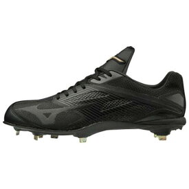 ミズノ MIZUNO 【グロー×エリート】GEハイストQS（ユニセッケス）NEW 野球用スパイク 11GM1910-00 (ブラック×ブラック)