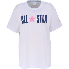 コンバース CONVERSE バスケットボールプリントTシャツ（レディース） レディースTシャツ CB392303-1161 (ホワイト/ピンク)