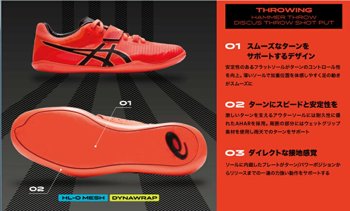 楽天市場 アシックス Asics Throw Pro スロー プロ ２ ユニセックス New 陸上スパイク ハンマー投げ 円盤投げ 砲丸投げ用 1093a142 701 Sレッド ブラック オオミヤスポーツ 楽天市場店