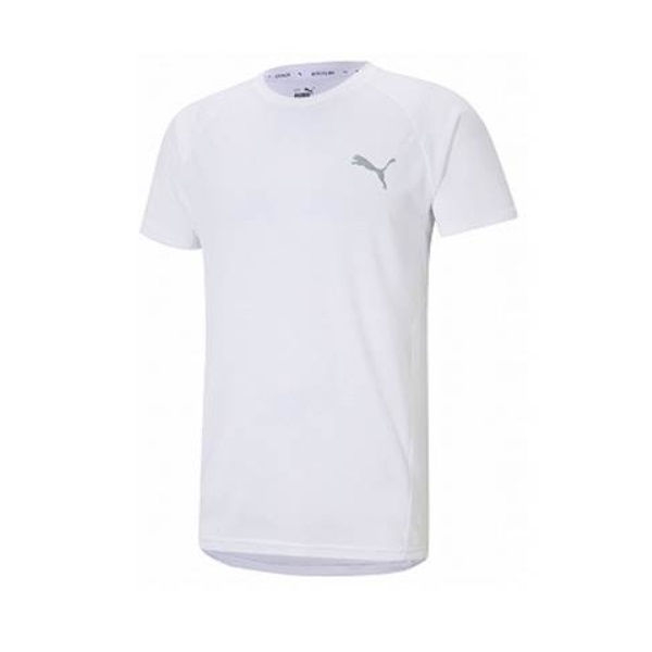 プーマ 定番キャンバス PUMA EVOSTRIPE Tシャツ 588909-02 上品 プーマホワイト 半袖Tシャツ