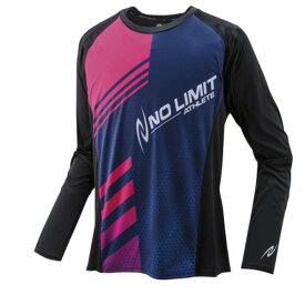 ニシスポーツ NISHI ウインドカットロングスリーブシャツ ランニングTシャツ N62-204-0765(ブラック×ピンク)