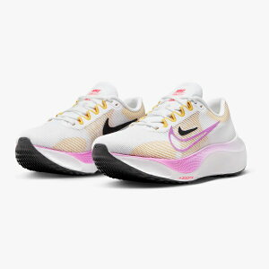 ナイキ Nike ウィメンズ ズーム フライ5 レディースランニングシューズ DM8974-100(ホワイト/ビビッドサルファー/アンバーブラウン/ラッシュフューシャ)
