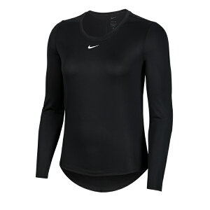 ナイキ Nike ウィメンズ ワン DF STD L/S トップ レディースシャツ DD0642-010(ブラック/(ホワイト))