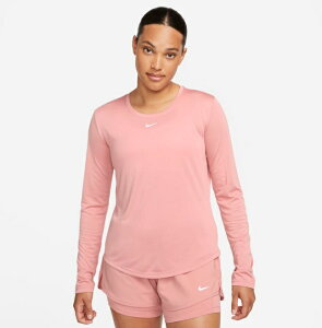 ナイキ Nike ウィメンズ ワン DF STD L/S トップ レディースシャツ DD0642-618(レッドスターダスト/(ホワイト))