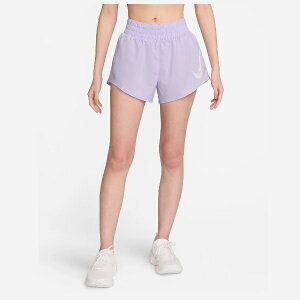 ナイキ Nike ウィメンズ ワン スウッシュ HBR DFショート(インナー付き) レディースランニングパンツ FN2602-512(ライラックブルーム/ホワイト)