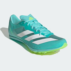 アディダス adidas アディゼロ Distancestar 陸上スパイク(中距離) JI2999(フラッシュアクア/フットウェアホワイト/ルシッドレモン)