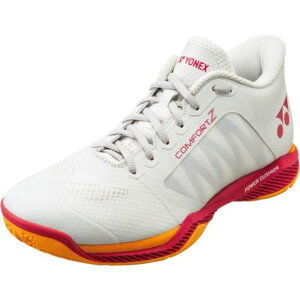 ヨネックス YONEX パワークッション コンフォート Z ワイド ミッド レディースバドミントンシューズ SHBCFZ3WM-236(オフホワイト/レッド)
