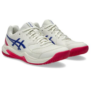 アシックス asics GEL-DEDICATE 8(オールコート) WIDE レディーステニスシューズ 1042A235-105(Cream/Dark Cobalt)