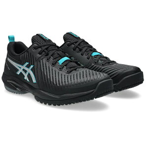 �A�V�b�N�X asics PRESTIGE NEO OC WIDE �e�j�X�V���[�Y�i�I���j�E�N���[�R�[�g�p�j 1043A029-001(Black/Pure Silver)