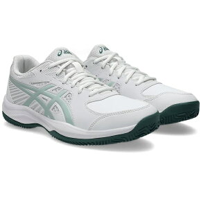 �A�V�b�N�X asics COURT SLIDE 4 CLAY/OC�i�I���j�E�N���[�j �e�j�X�V���[�Y 1041A491-102(White/Cold Moss)