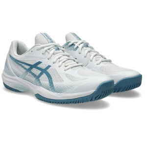 �A�V�b�N�X asics COURT HUNTER FF �o�h�~���g���V���[�Y 1071A111-103(White/Saba Blue)