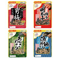【海苔の大森屋】味付のりたっぷりシリーズふりかけ 4種お試しセット　男梅・明太子・あおさわさび・漁師…