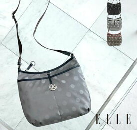 ELLE 6433700 エル ショルダーバッグ バッグ　princessbag ブリーフバッグ 軽量 丈夫 人気 収納力 広く かばん専門店 サイズ横27 縦24 奥5 スタイリッシュ 大隈カバン店 お祝い ナイロン　ブラック グレ− オ−ク