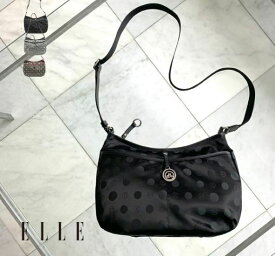 ELLE 6433701 エル ショルダーバッグ バッグ　princessbag ブリーフバッグ 軽量 丈夫 人気 収納力 広く かばん専門店 サイズ横31 縦24 奥10 スタイリッシュ 大隈カバン店 お祝い ナイロン　サ−マ−セ−ル ブラック グレ− オ−ク