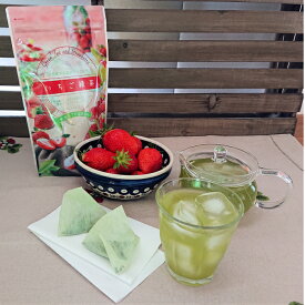いちご緑茶ティーバック　3g20パック入り　1袋　　 fruits 　green　tea　Strawberry