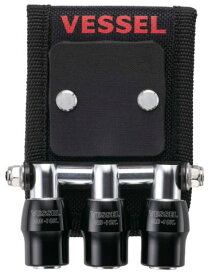 VESSEL　ベッセル クイックキャッチャー 3連ホルダー　赤/青/黄/黒