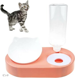 ペットボウル 猫 餌入れ 皿 犬 食器 ペット食器 キャットフードボウル ピンク (ピンク)